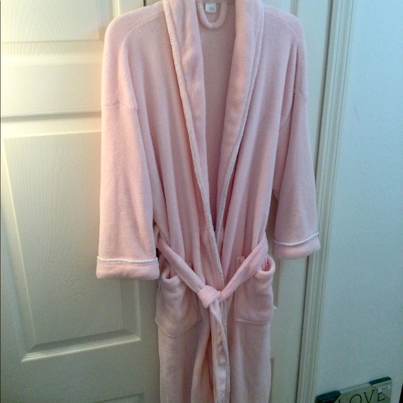Plush Bath Robe Pastel Pink - size S/M - Picture 2 of 5